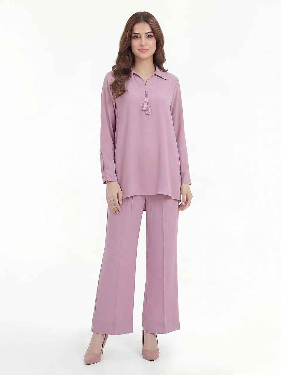 Knitted Co-ord Set-Embellished c